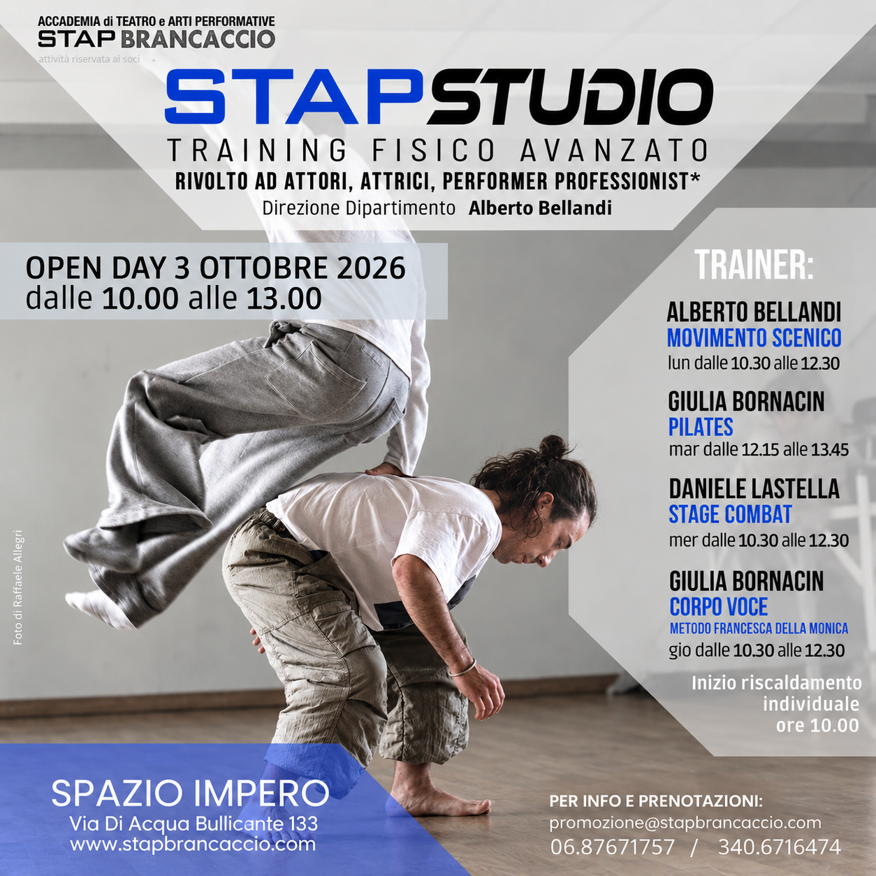 PALESTRA STAP STUDIO – OPEN DAY